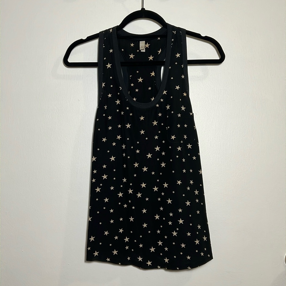 Joie Star Pattern Silk Racerback Tank